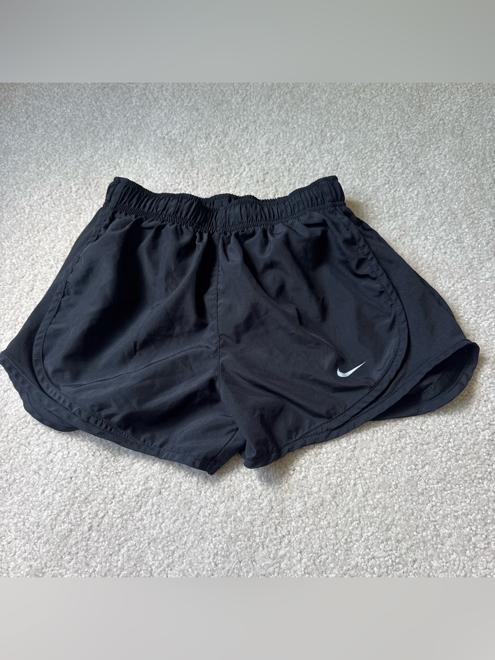Nike Women's Black Athletic Running Shorts with Swoosh